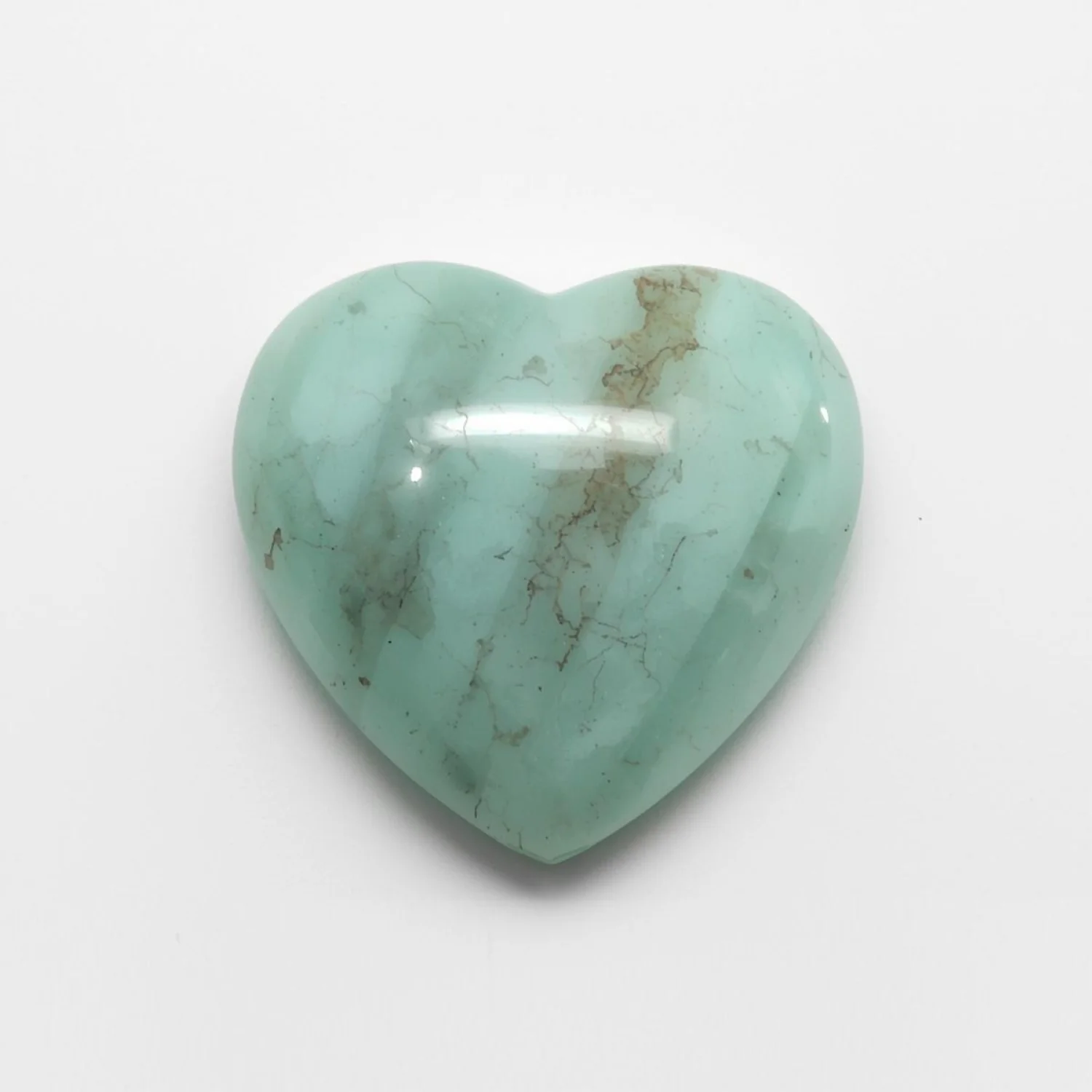 Amazonite 1PC Large 10x10 MM Heart Cabochon Green Natural semi Precious Gems - Image 2