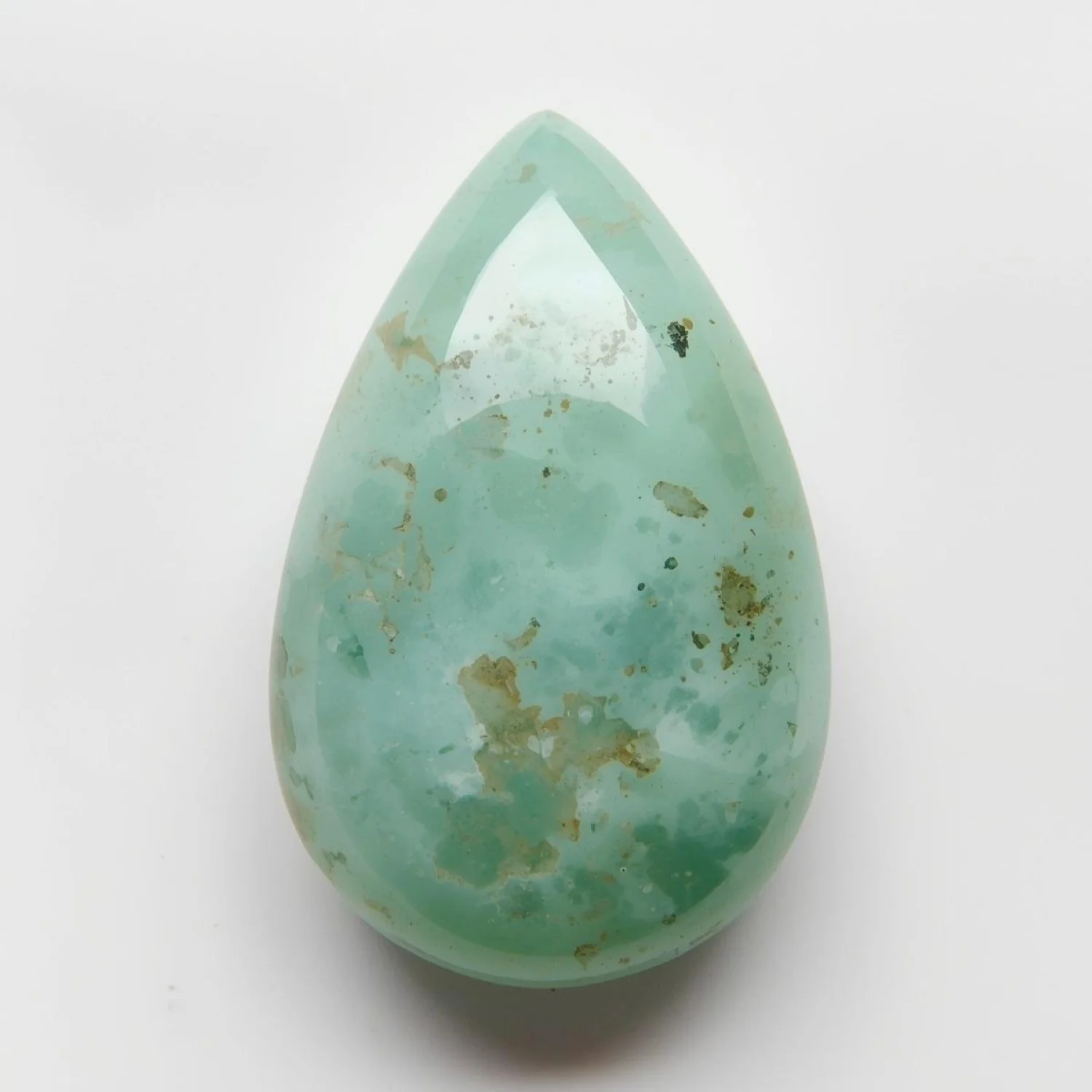 Amazonite 1PC Large 10x12 MM Pear Cabochon Green Brilliant semi Precious Precious Gemstone