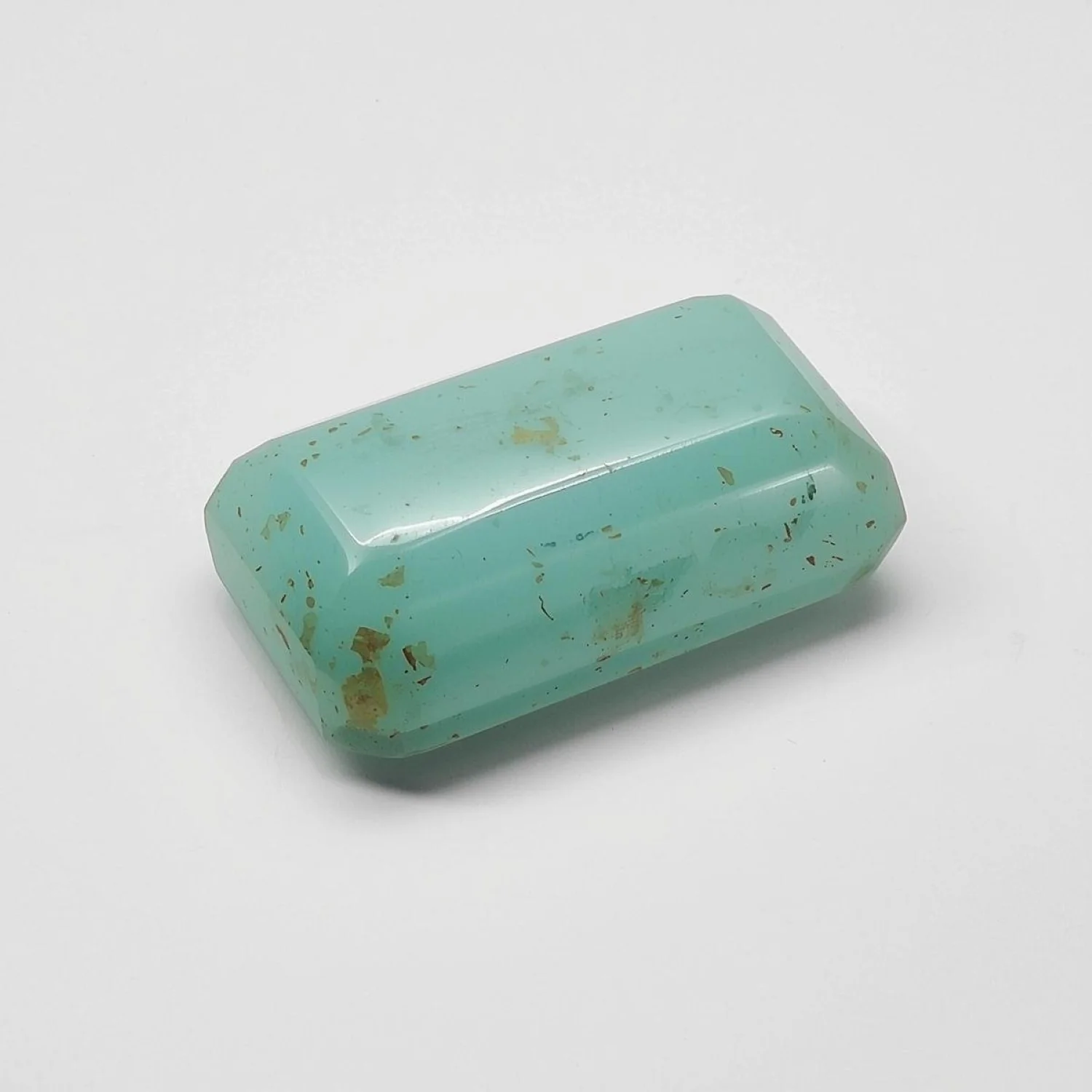 Amazonite 1PC Medium 7x14 MM Baguette Cabochon Green Genuine semi Precious Precious Gemstone