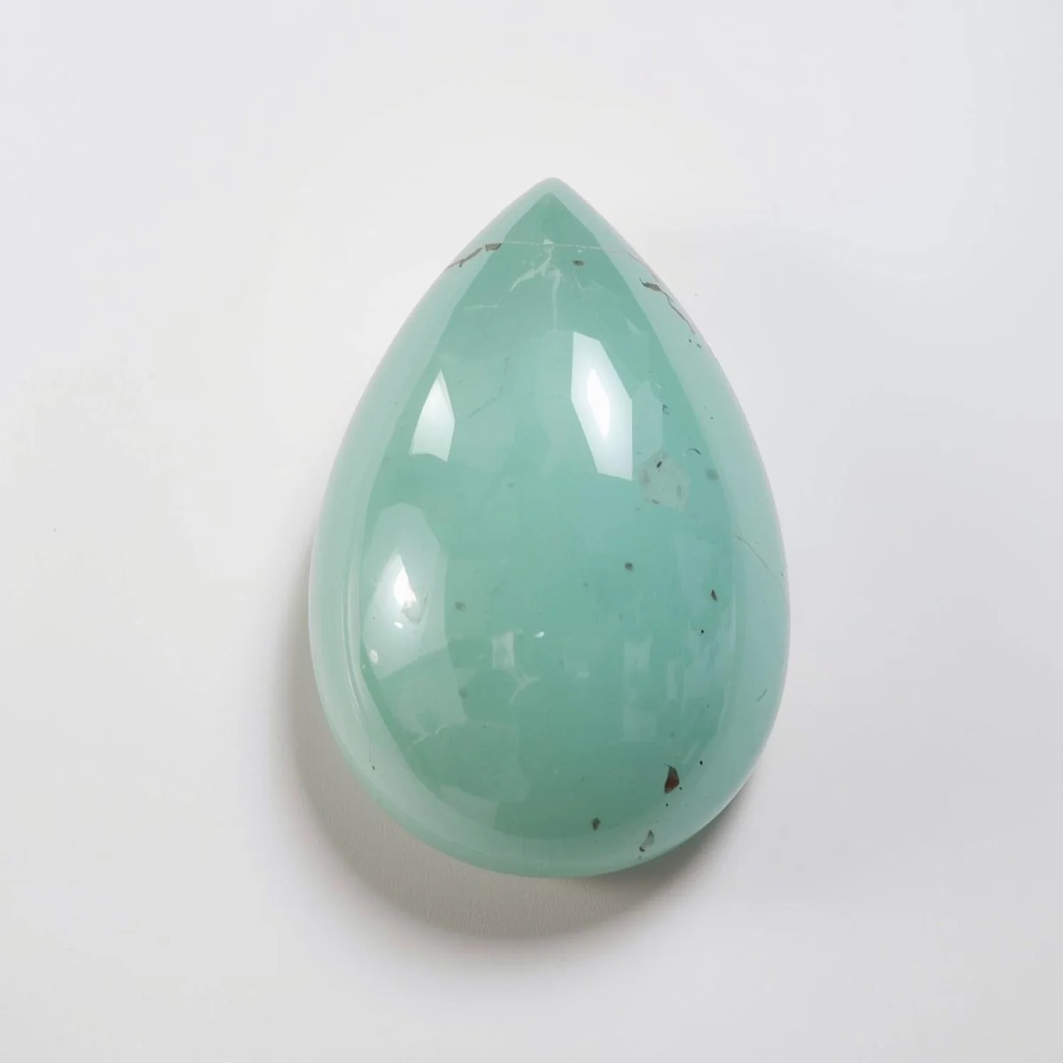 Amazonite 1PC Small 6x8 MM Pear Cabochon Green Fine semi Precious Semi Precious Gemstone