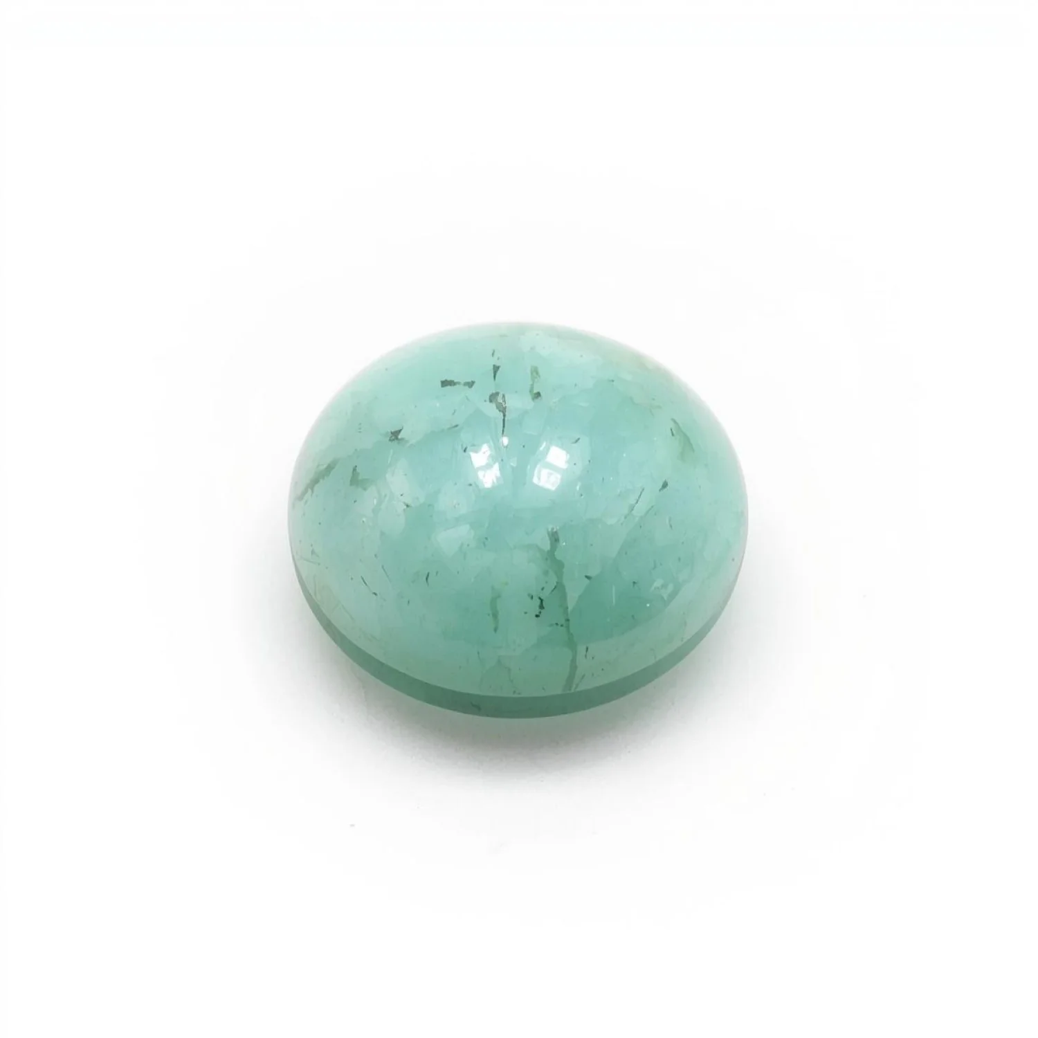 Amazonite 1PC Small 7x7 MM Round Cabochon Green Splendid semi Precious Semi Precious Gemstone - Image 2