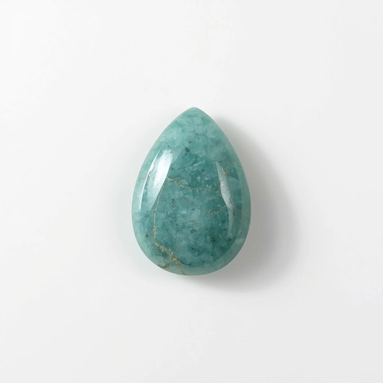 Amazonite 1PC Small 7x9 MM Pear Cabochon Green Natural semi Precious Gems - Image 2