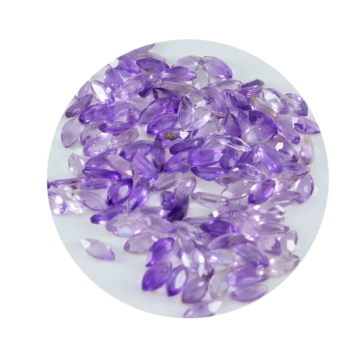 Amethyst 10PC Tiny 2x4 MM Marquise Faceted Purple Fine Semi Precious Loose Gemstone - Image 4