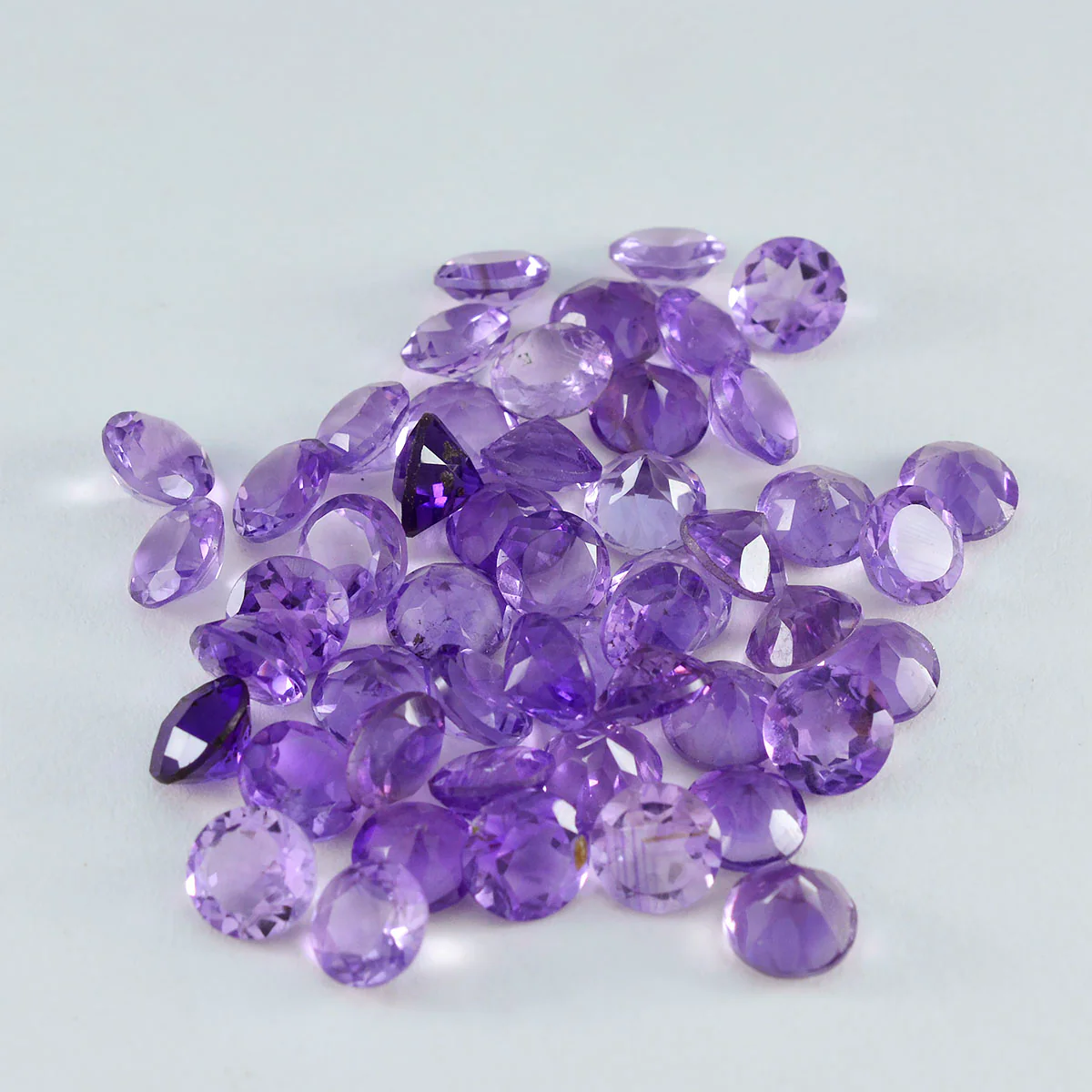 Amethyst 10PC Tiny 4x4 MM Round Faceted Purple Brilliant Semi Precious Loose Gems - Image 3