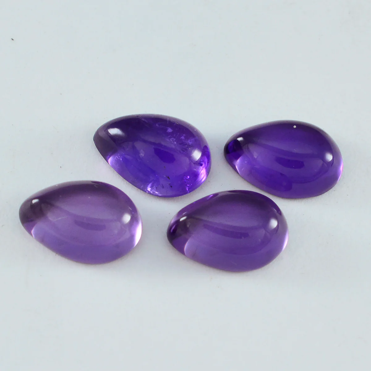 Amethyst 10PC Tiny 4x6 MM Pear Cabochon Purple Polished semi Precious Loose Gems