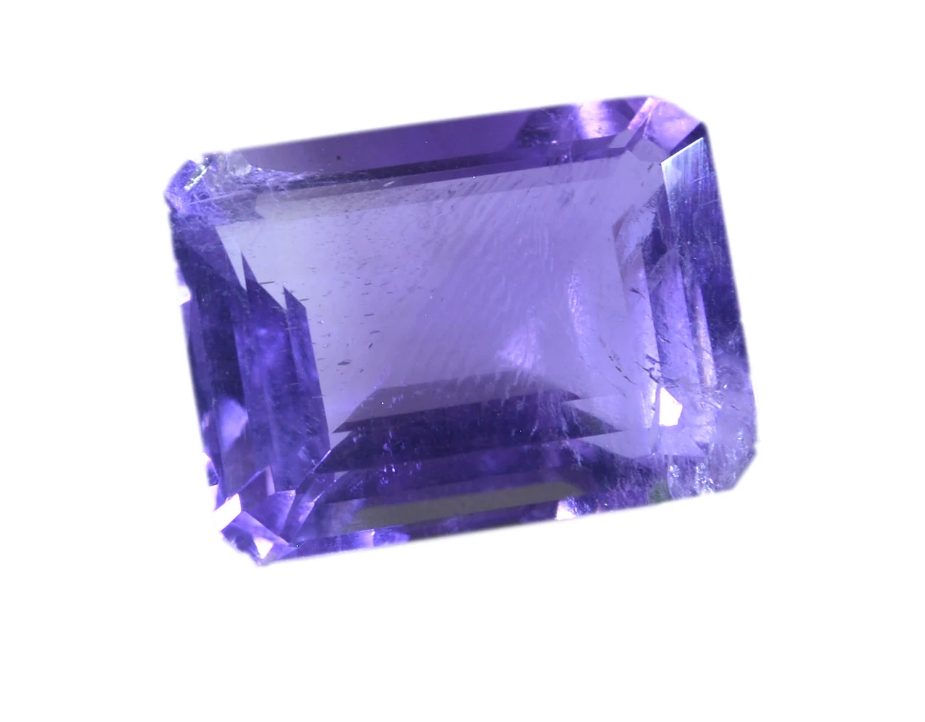 Amethyst 1PC Chunky 12x16 MM Emerald Faceted Purple Splendid Semi Precious Gems - Image 3