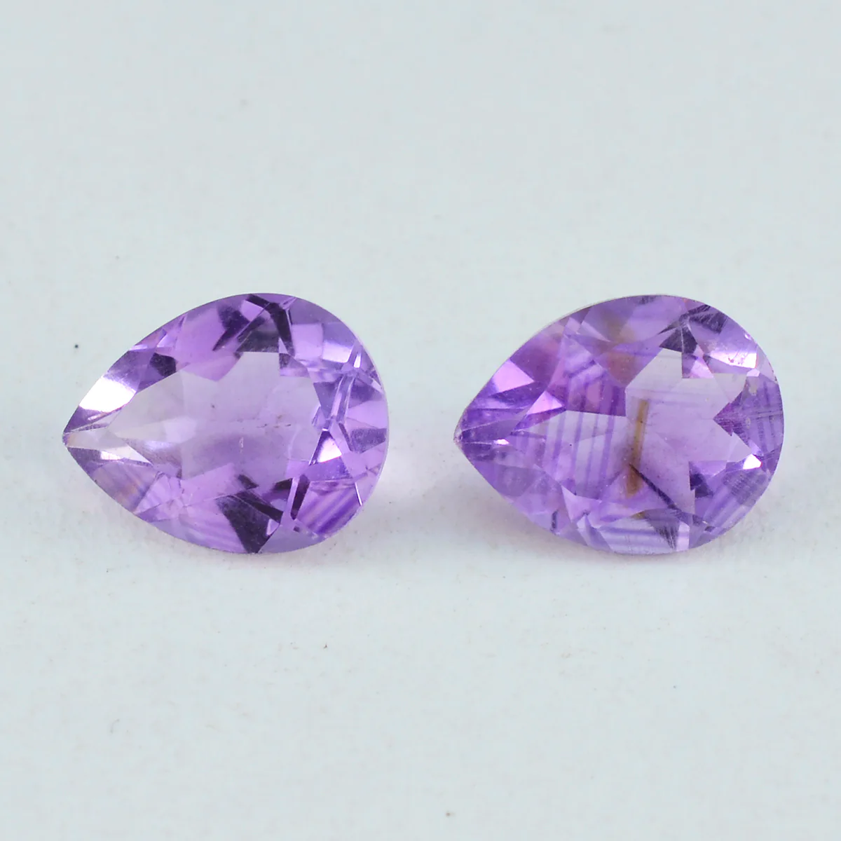 Amethyst 1PC Chunky 12x16 MM Pear Faceted Purple Fine Semi Precious Loose Gemstone
