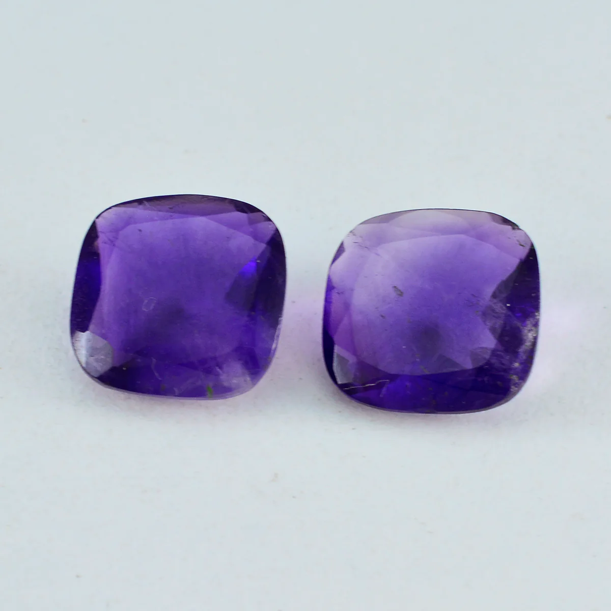 Amethyst 1PC Chunky 13x13 MM Cushion Faceted Purple Natural Semi Precious Loose Gemstone