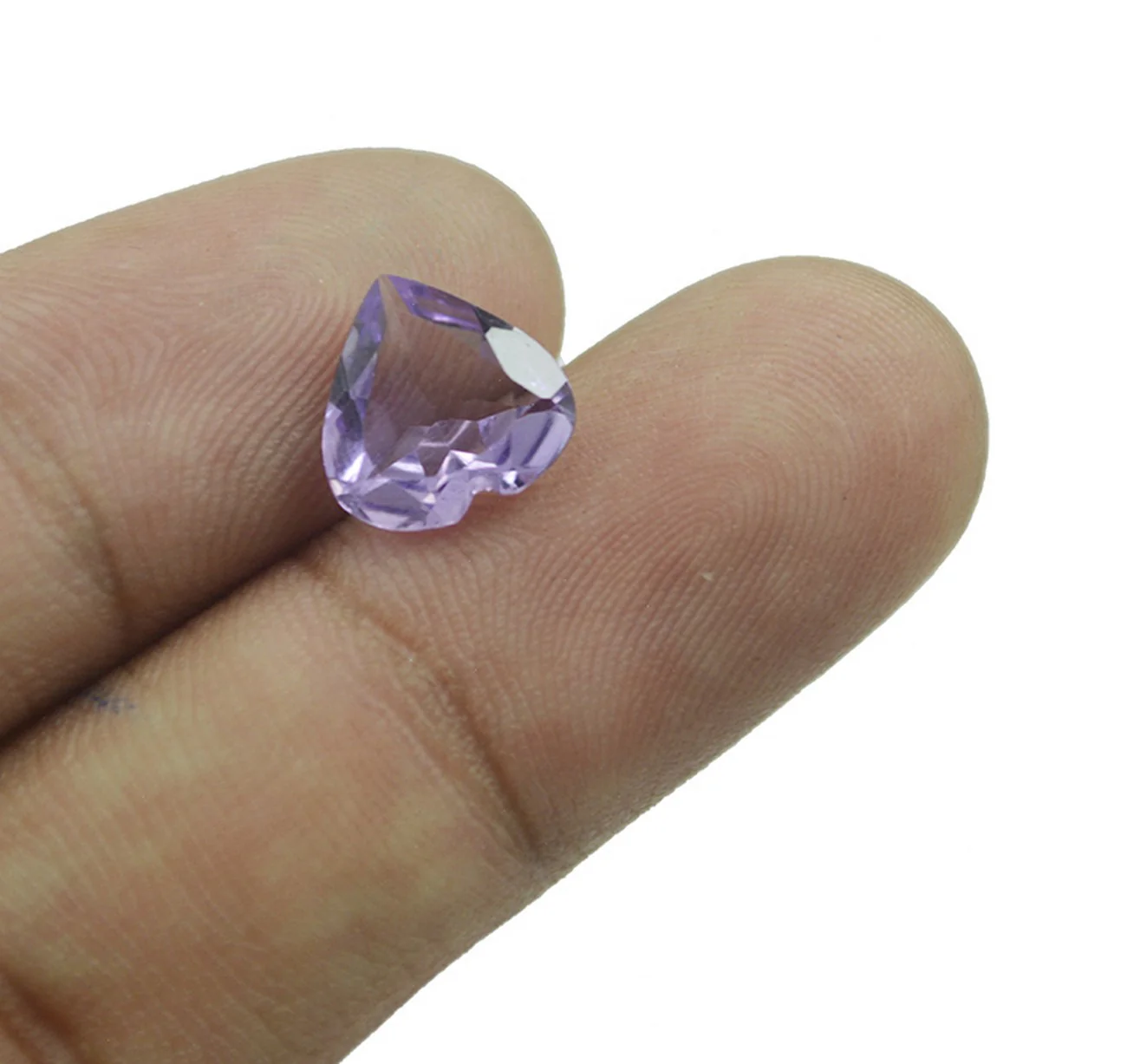 Amethyst 1PC Chunky 13x13 MM Heart Faceted Purple Natural Semi Precious Loose Gemstone - Image 4