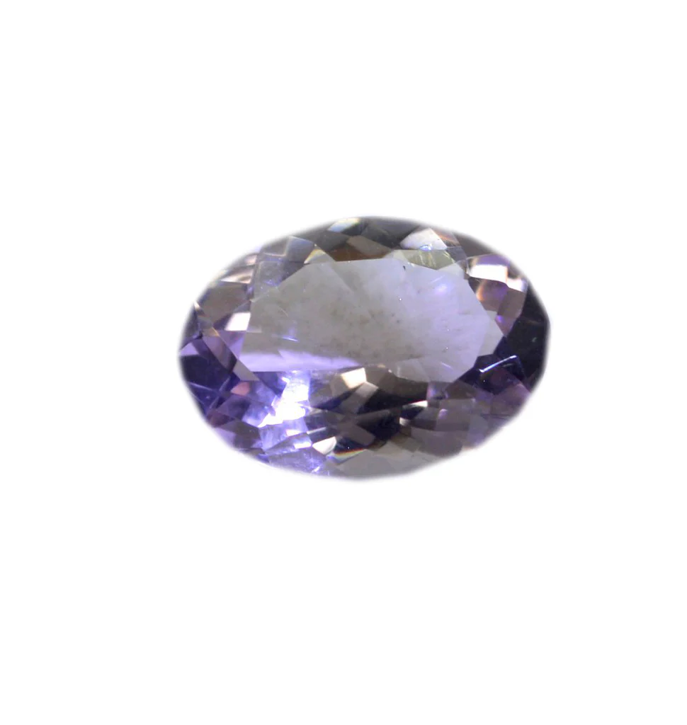 Amethyst 1PC Chunky 15x20 MM Oval Faceted Purple Fiery Semi Precious Loose Gemstone