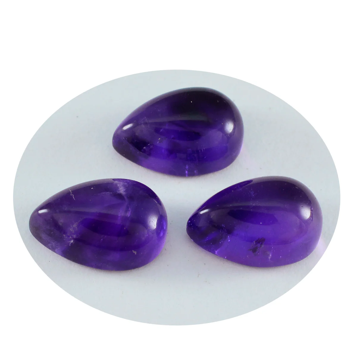 Amethyst 1PC Large 8x12 MM Pear Cabochon Purple Genuine semi Precious Loose Gemstones - Image 2