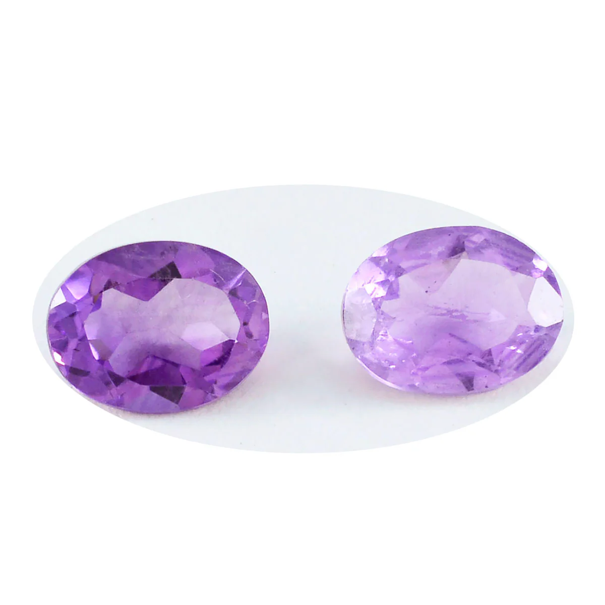Amethyst 1PC Large 9x11 MM Oval Faceted Purple Fine Semi Precious Gems - Image 3