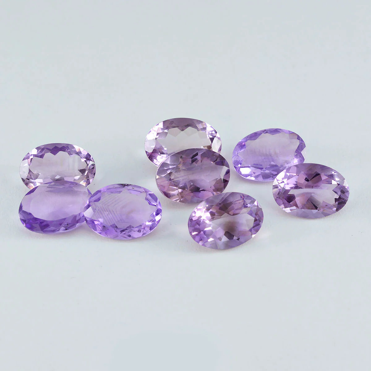 Amethyst 1PC Medium 8x10 MM Oval Faceted Purple Shine Semi Precious Loose Gemstones - Image 3