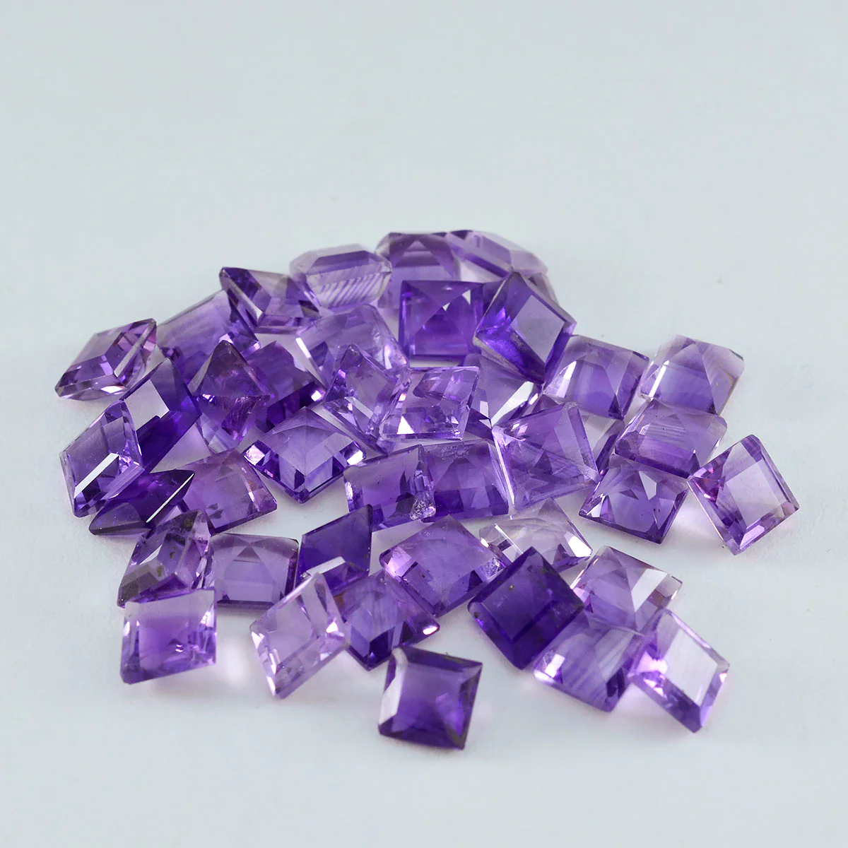 Amethyst 1PC Medium 9x9 MM Square Faceted Purple Lustrous Semi Precious Loose Gemstone - Image 4