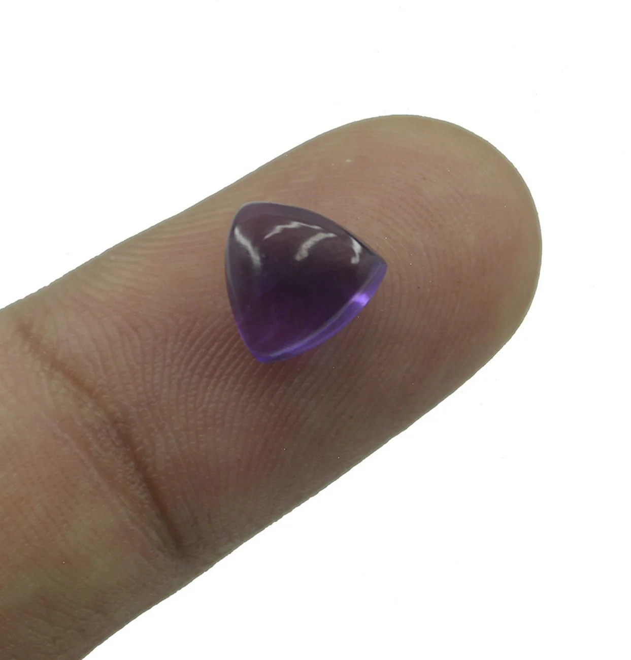Amethyst 1PC Medium 9x9 MM Triangle Cabochon Purple Brilliant semi Precious Loose Gems - Image 3