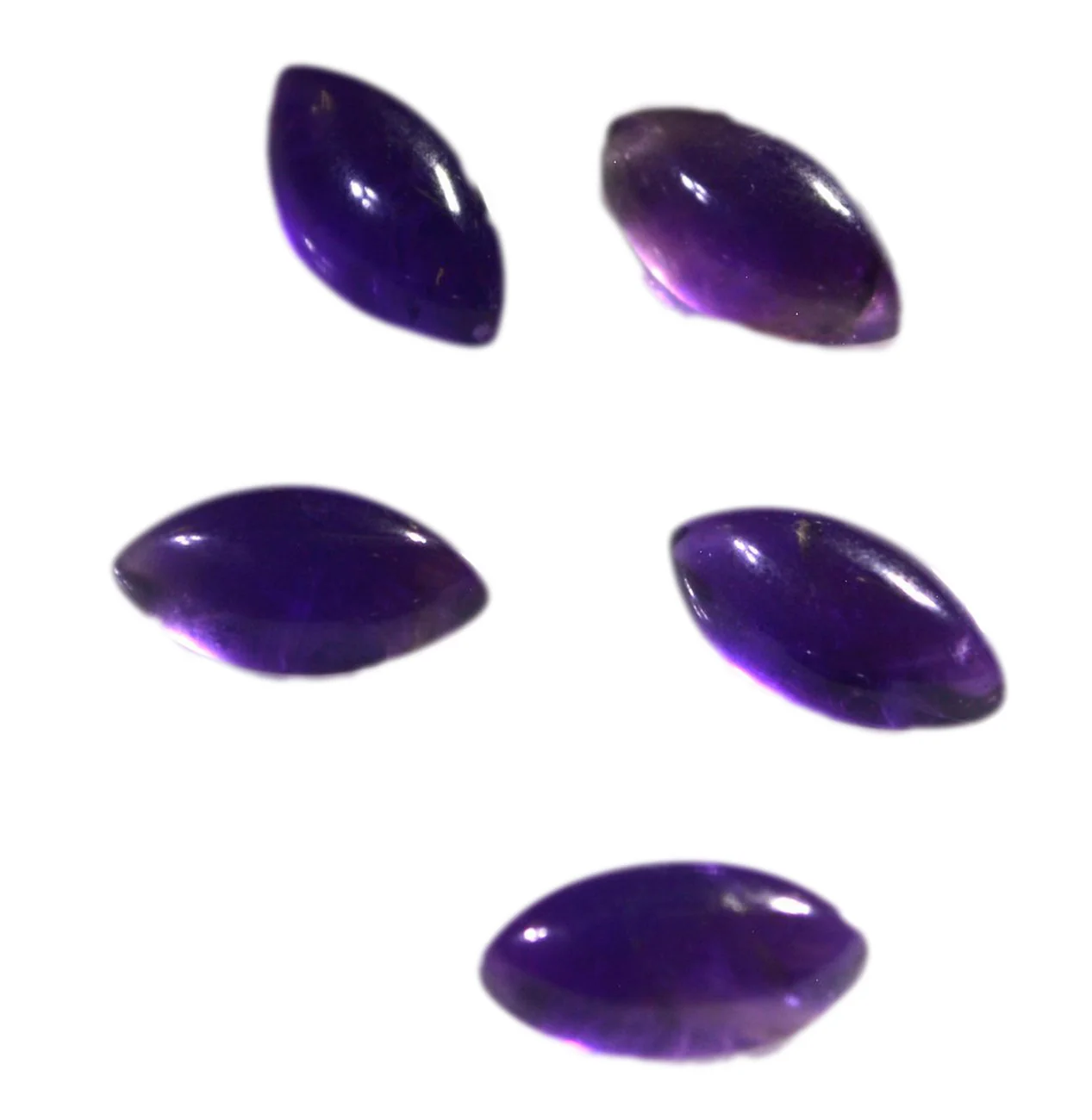 Amethyst 1PC Small 5x10 MM Marquise  Cabochon Purple Fine semi Precious Gems - Image 3