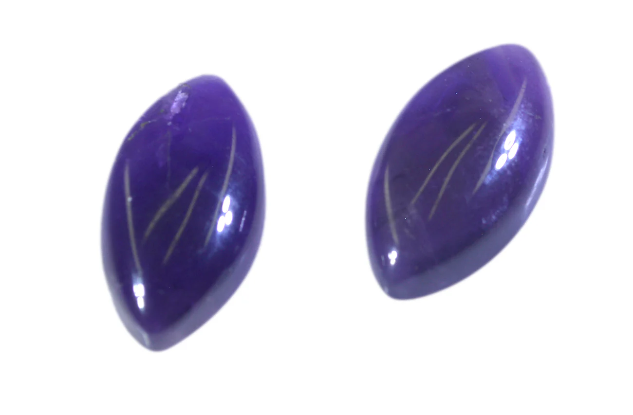 Amethyst 1PC Small 6x12 MM Marquise  Cabochon Purple High-Quality semi Precious Loose Gems - Image 3