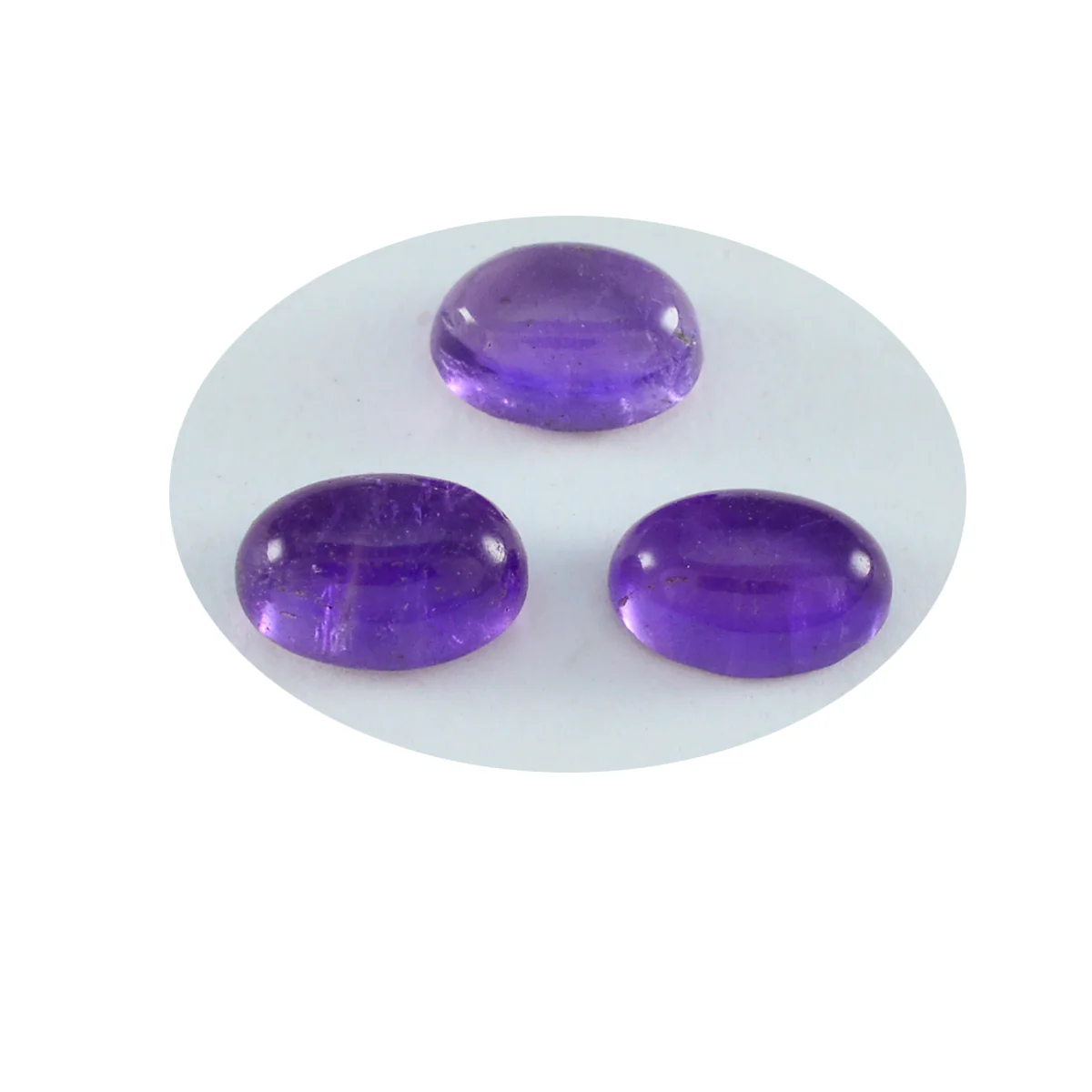 Amethyst 1PC Small 6x8 MM Oval Cabochon Purple High-Quality semi Precious Loose Gemstones - Image 2