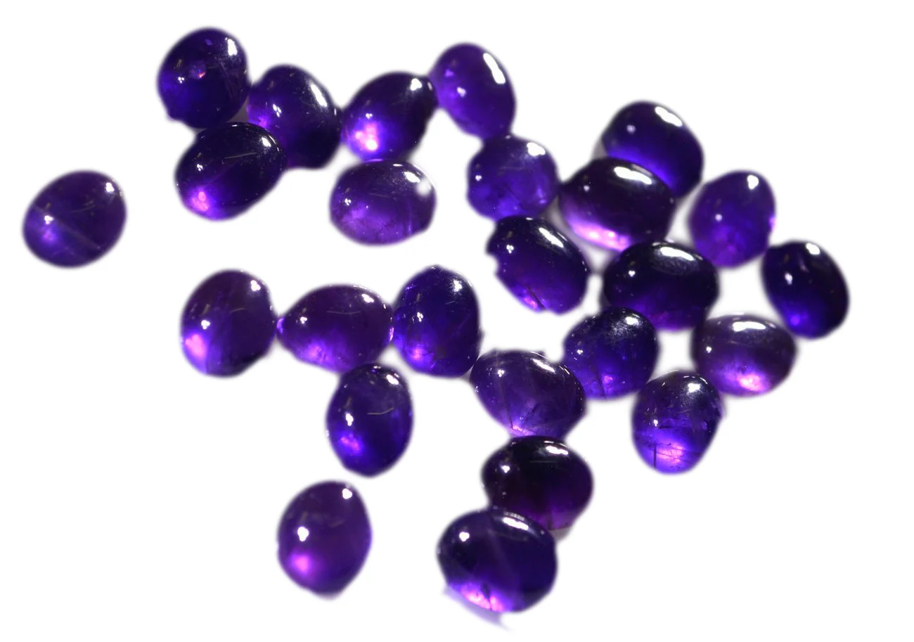 Amethyst 1PC Small 6x8 MM Oval Cabochon Purple High-Quality semi Precious Loose Gemstones - Image 3