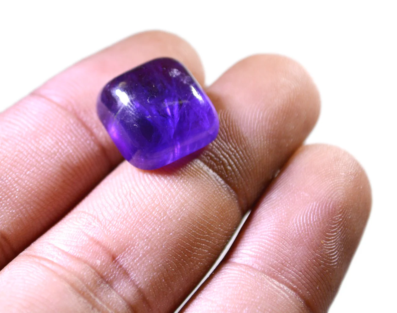 Amethyst 1PC Small 8x8 MM Square Cabochon Purple High-Quality semi Precious Loose Gems - Image 3