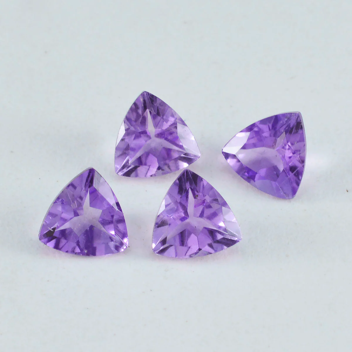 Amethyst 1PC Small 8x8 MM Triangle Faceted Purple Luster Semi Precious Loose Gems