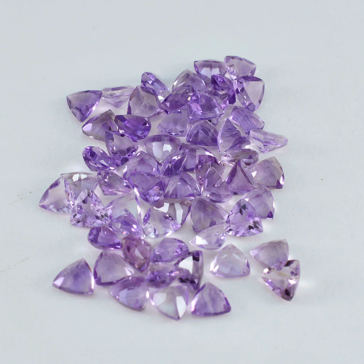 Amethyst 1PC Small 8x8 MM Triangle Faceted Purple Luster Semi Precious Loose Gems - Image 2