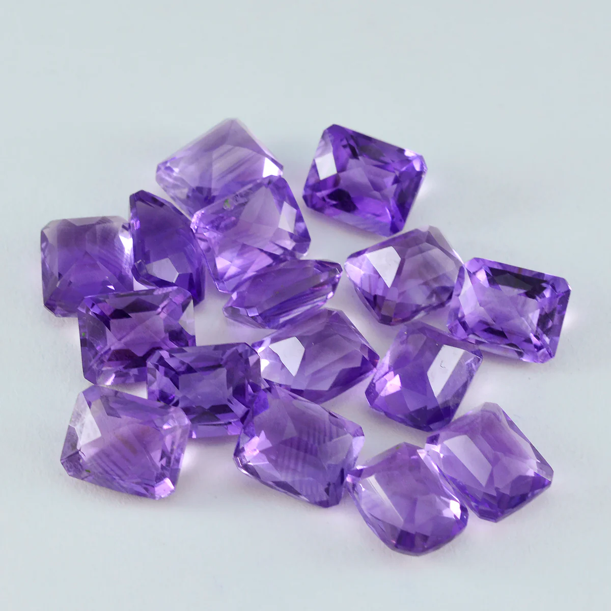 Amethyst 1PC Tiny 5x7 MM Emerald Faceted Purple Fine Semi Precious Loose Gemstone - Image 3