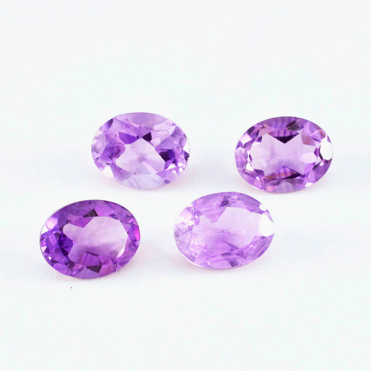 Amethyst 1PC Tiny 5x7 MM Oval Faceted Purple Sparkling Semi Precious Loose Gemstone - Image 3