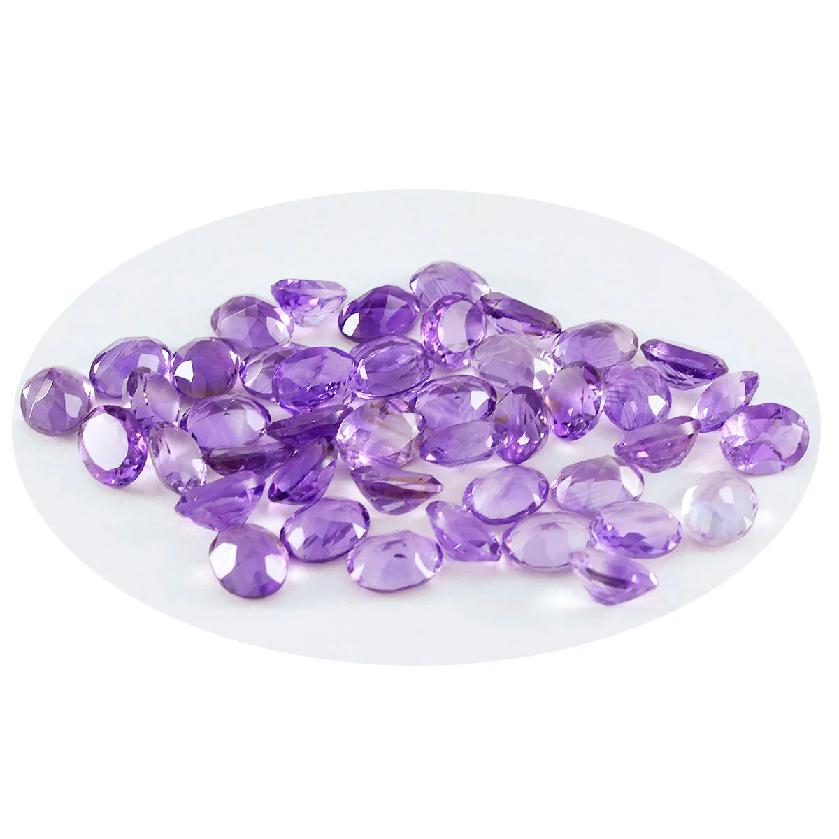 Amethyst 1PC Tiny 5x7 MM Oval Faceted Purple Sparkling Semi Precious Loose Gemstone - Image 4