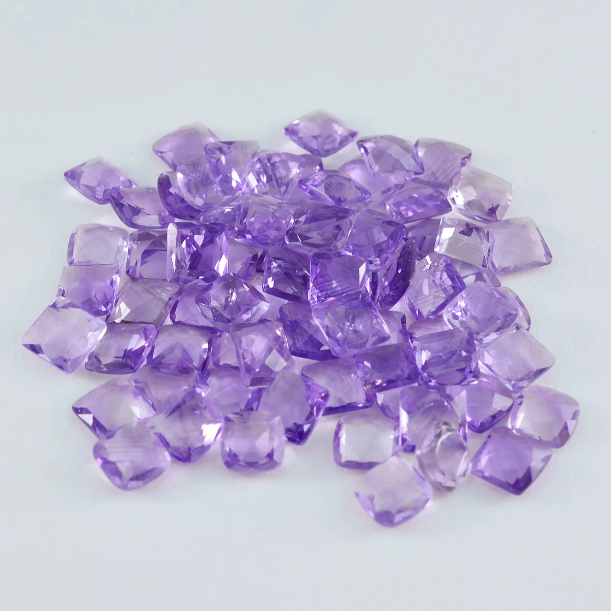 Amethyst 1PC Tiny 6x6 MM Square Faceted Purple Polished Semi Precious Loose Gemstones - Image 3
