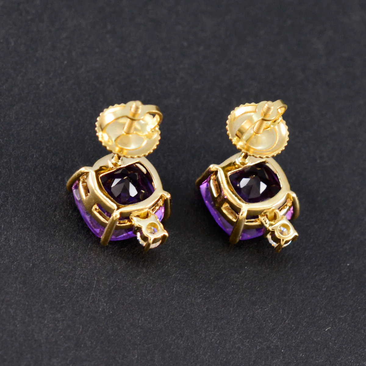 Amethyst American Aiko multiple Stud Purple Sterling Silver Earring - Image 4