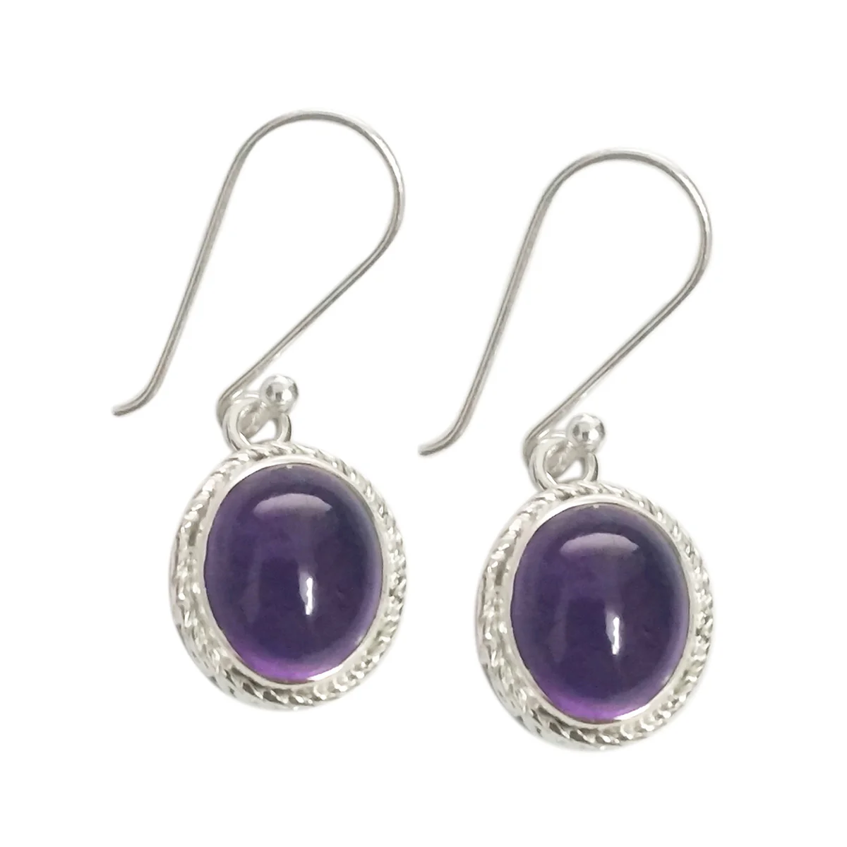 Amethyst American Xiu multiple Dangle Purple Silver Earring