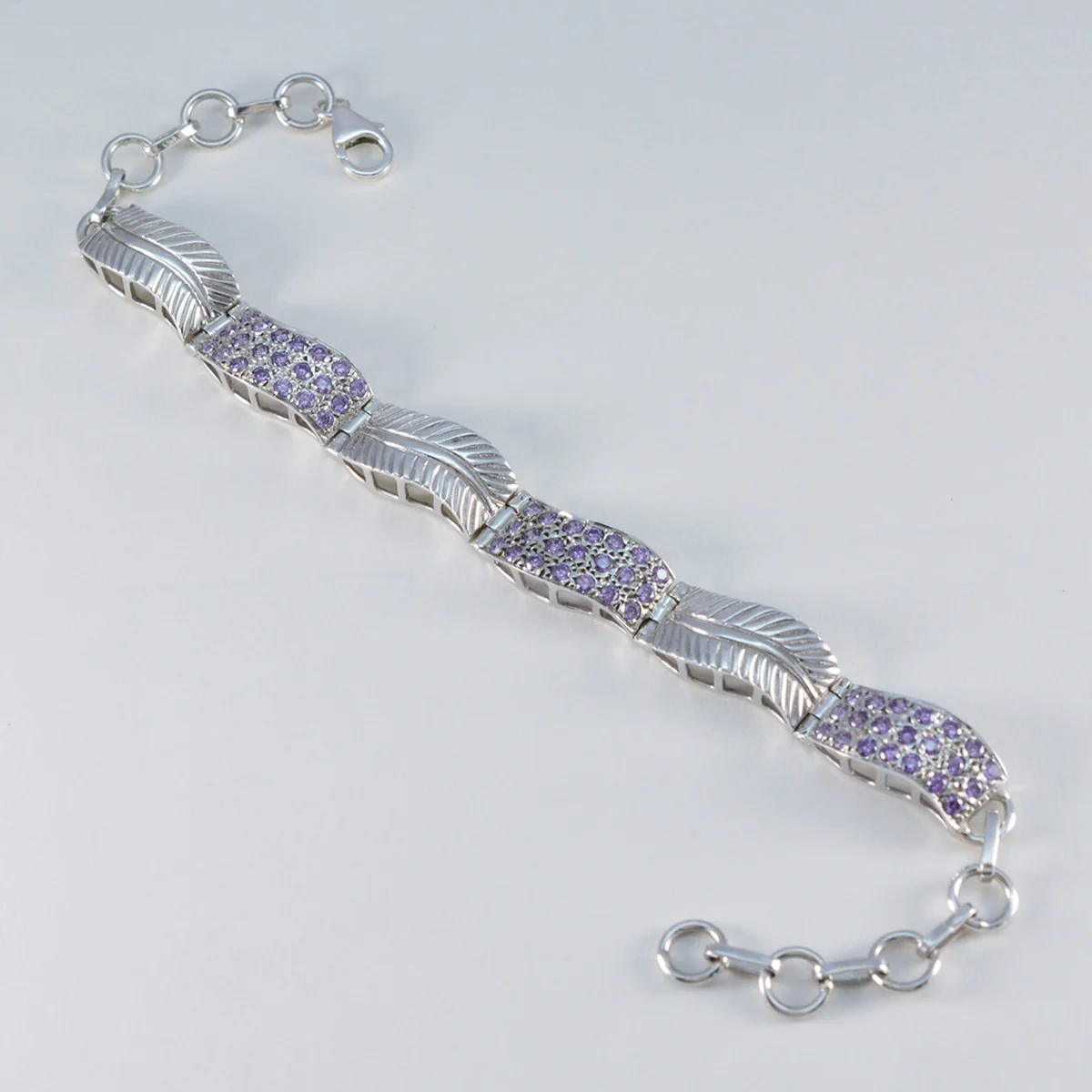 Amethyst Chanoeka Versatile Purple Silver Tennis Bracelet - Image 3