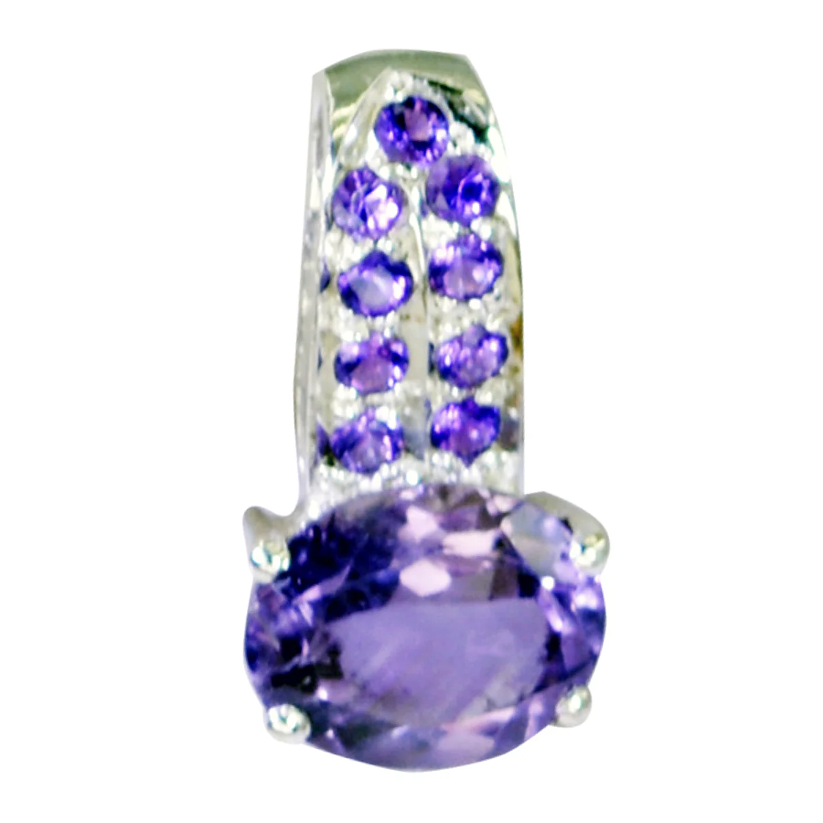 Amethyst Delicate African Silver multiple Tereza Modern Purple Pendant Jewelry - Image 2