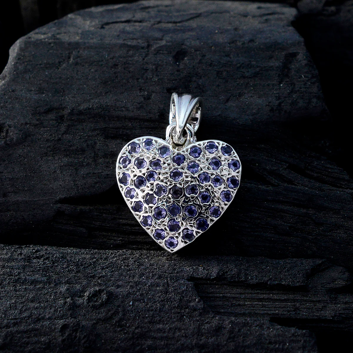 Amethyst Delicate Indian Silver multiple Angel Sophisticated Purple Pendant Jewelry - Image 4