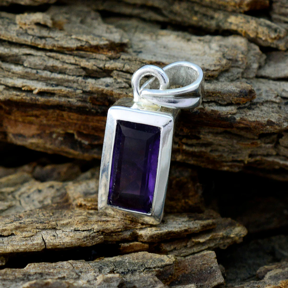 Amethyst Delicate Italian 92.5 Silver Solitaire Savannah Armor Purple Pendant Jewellery - Image 2