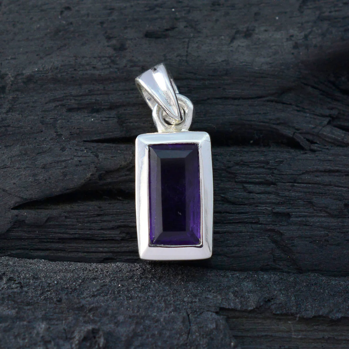 Amethyst Delicate Italian 92.5 Silver Solitaire Savannah Armor Purple Pendant Jewellery - Image 3