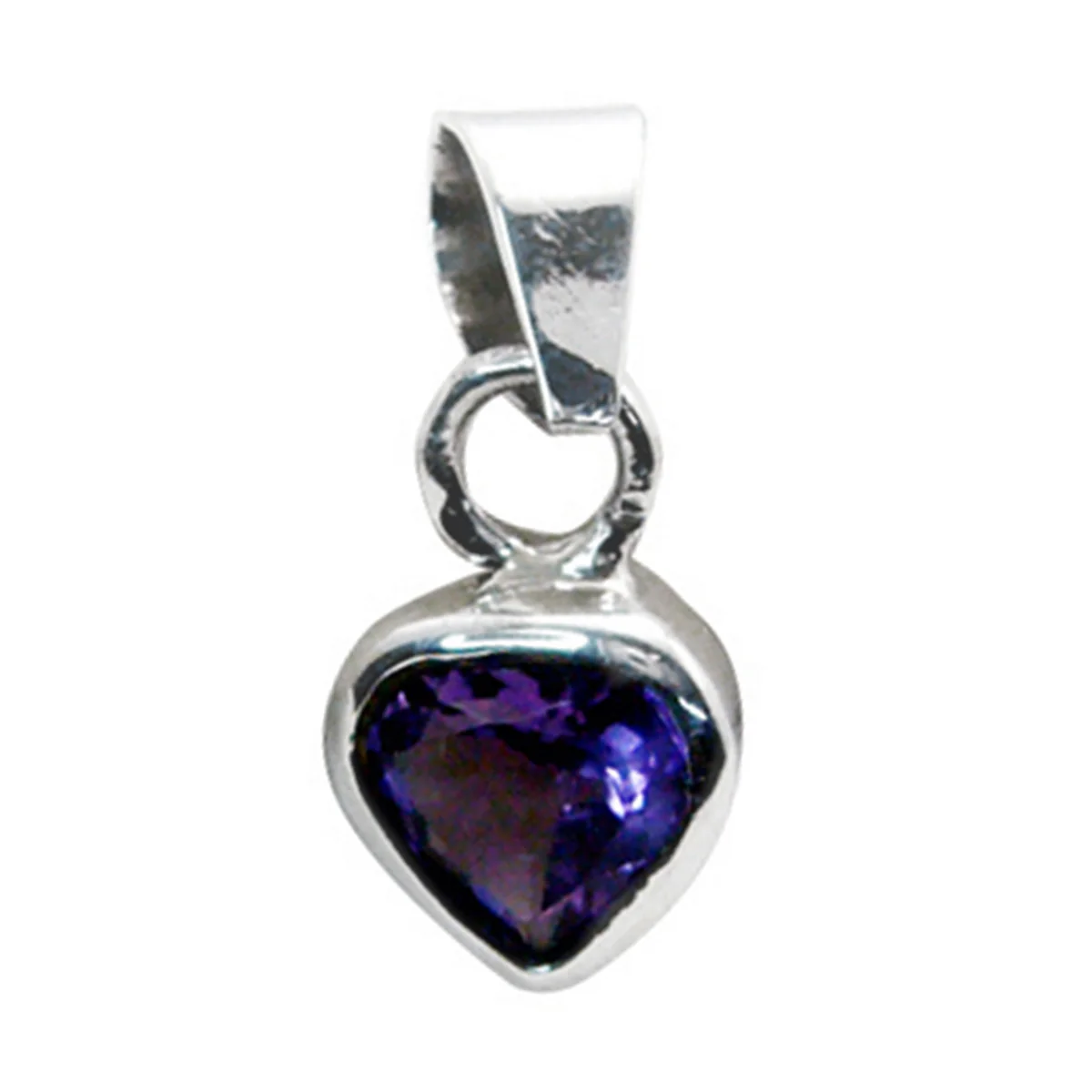Amethyst Delicate Italian 925 Silver Solitaire Florencia Armor Purple Pendant Jewelry