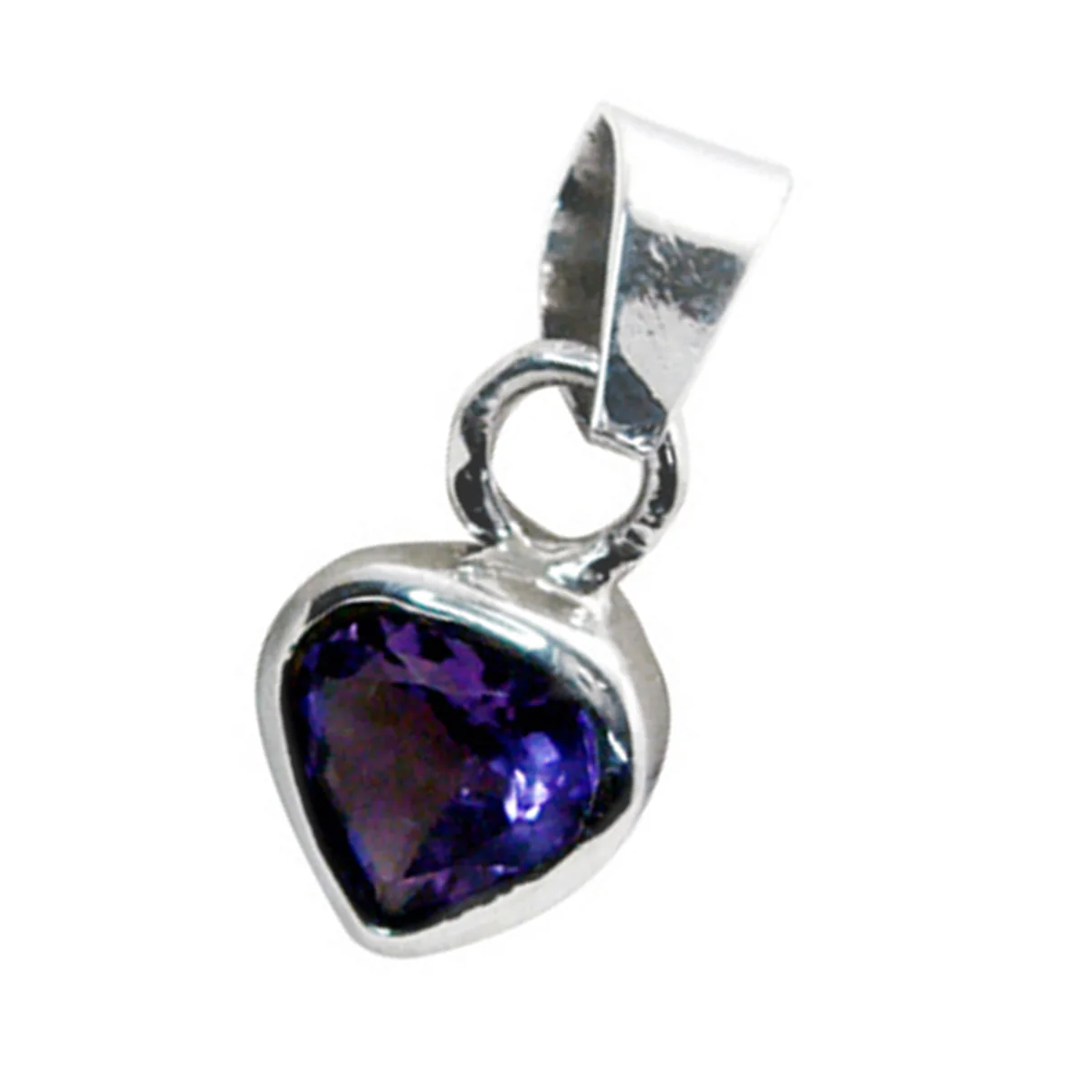 Amethyst Delicate Italian 925 Silver Solitaire Florencia Armor Purple Pendant Jewelry - Image 3