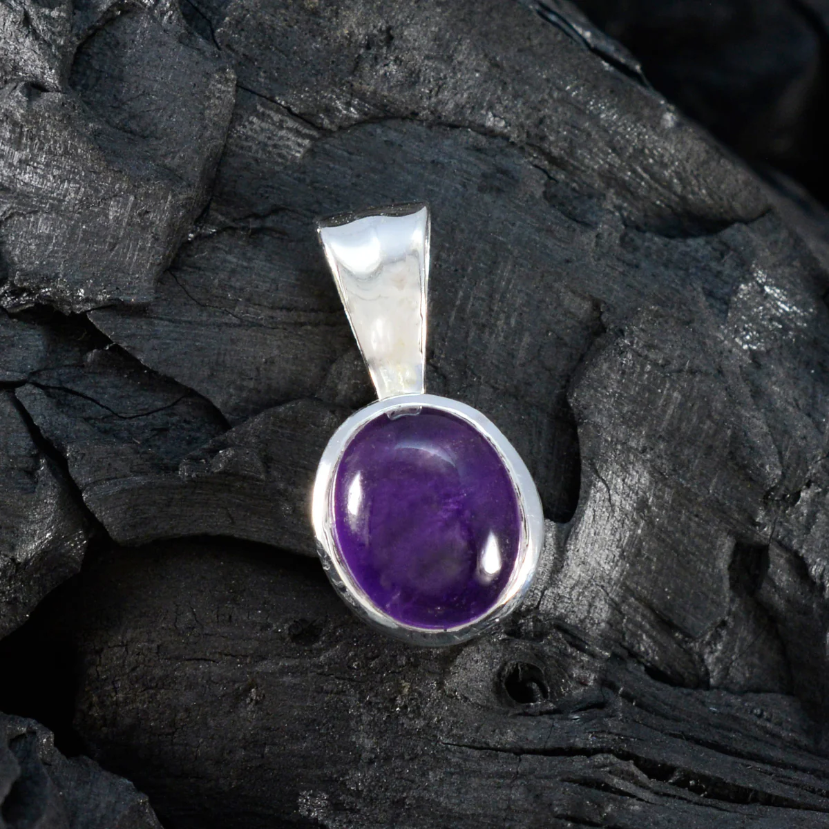 Amethyst Delicate Spanish 925 Silver Solitaire Carolina Bubble Purple Pendant Jewelry - Image 4