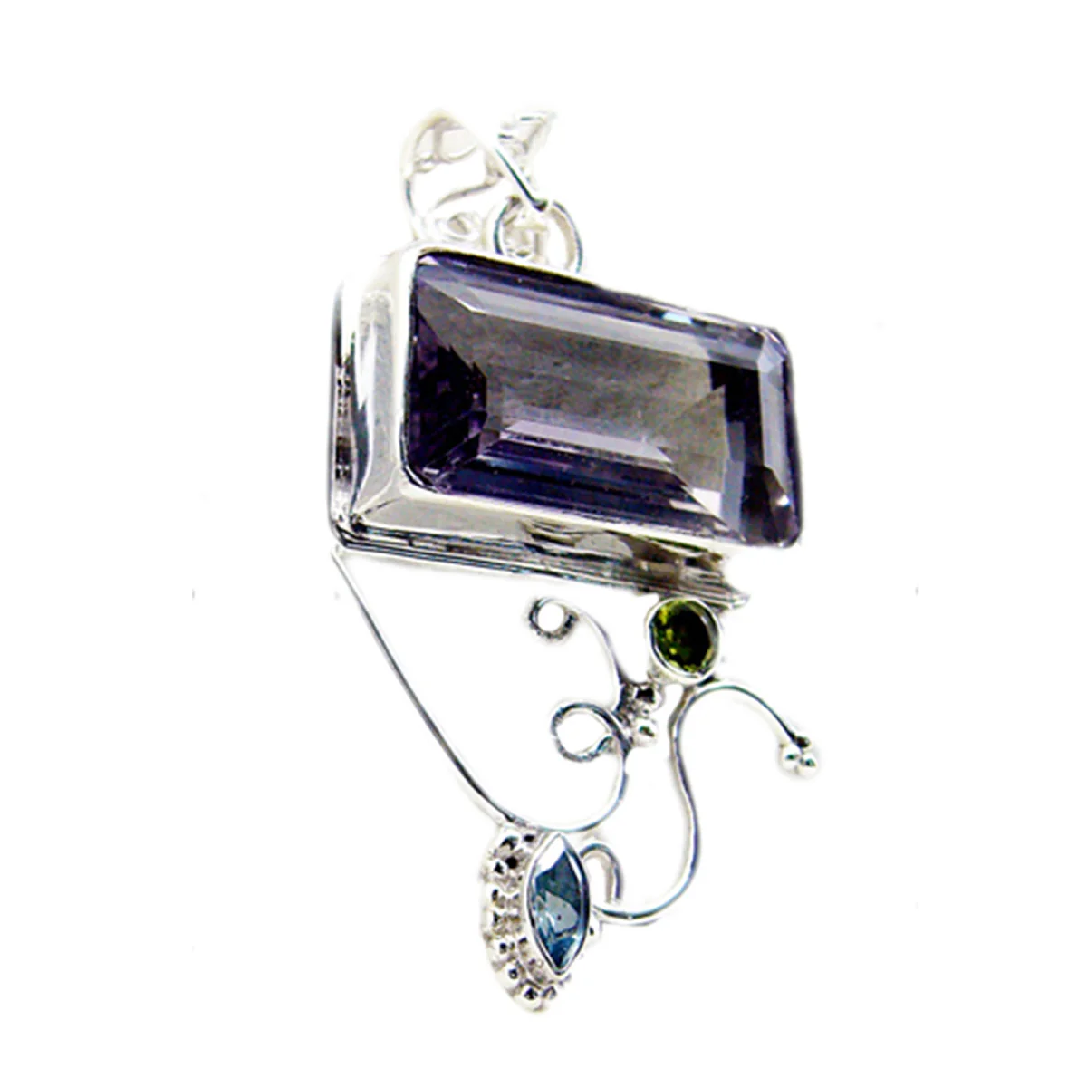 Amethyst Edgy Moroccan 925 Silver Trilogy Cecilia Luxurious Purple Pendant Jewelry - Image 2