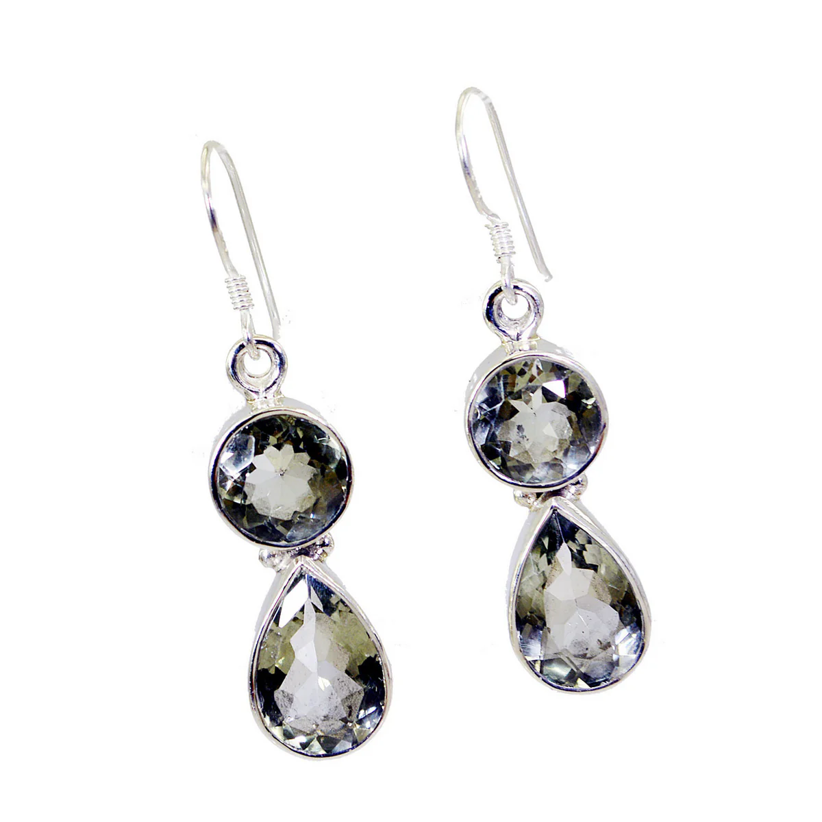 Amethyst Egyptian Grace multiple Dangle Purple Sterling Silver Earring - Image 2