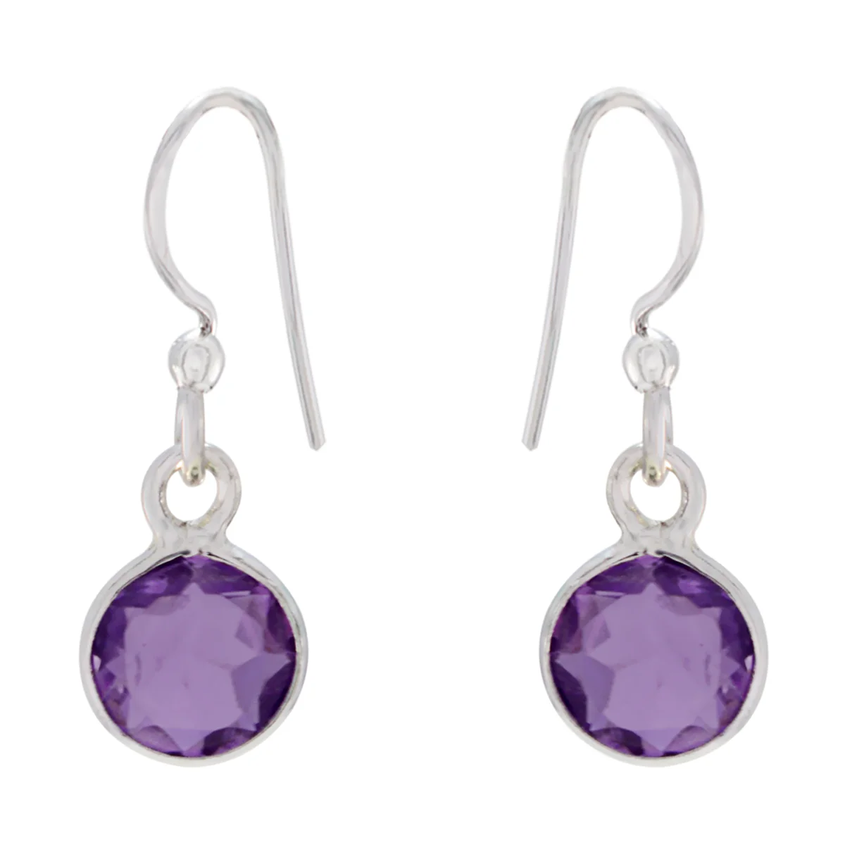 Amethyst Egyptian Nayara multiple Dangle Purple Sterling Silver Earring