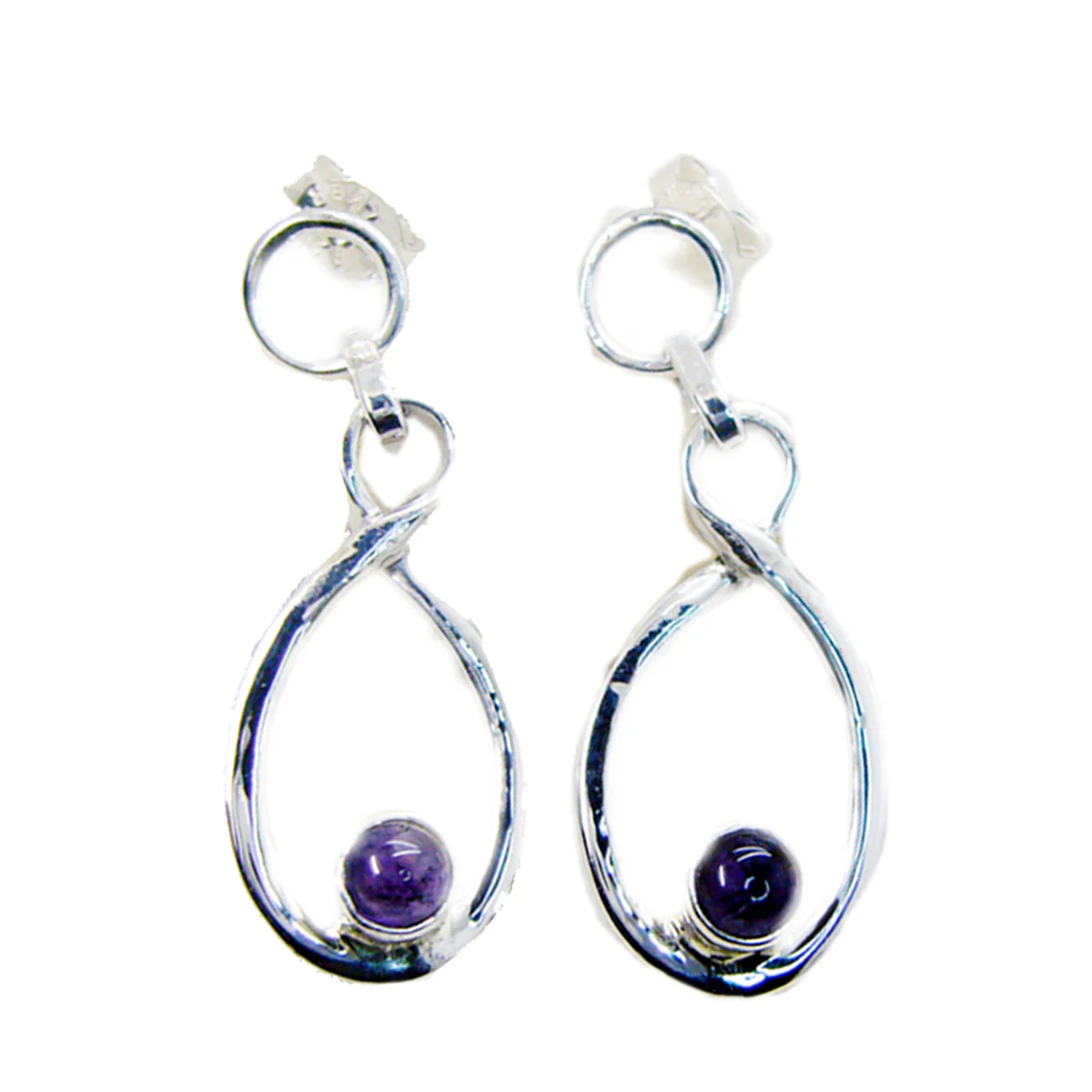 Amethyst Egyptian Wen multiple Dangle Purple 925 Sterling Silver Earring