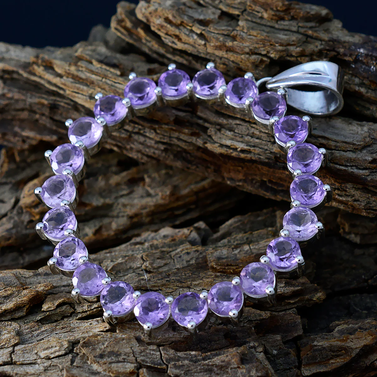 Amethyst Essential American 925 Silver multiple Elena Cocktail Purple Pendant Jewelry - Image 2