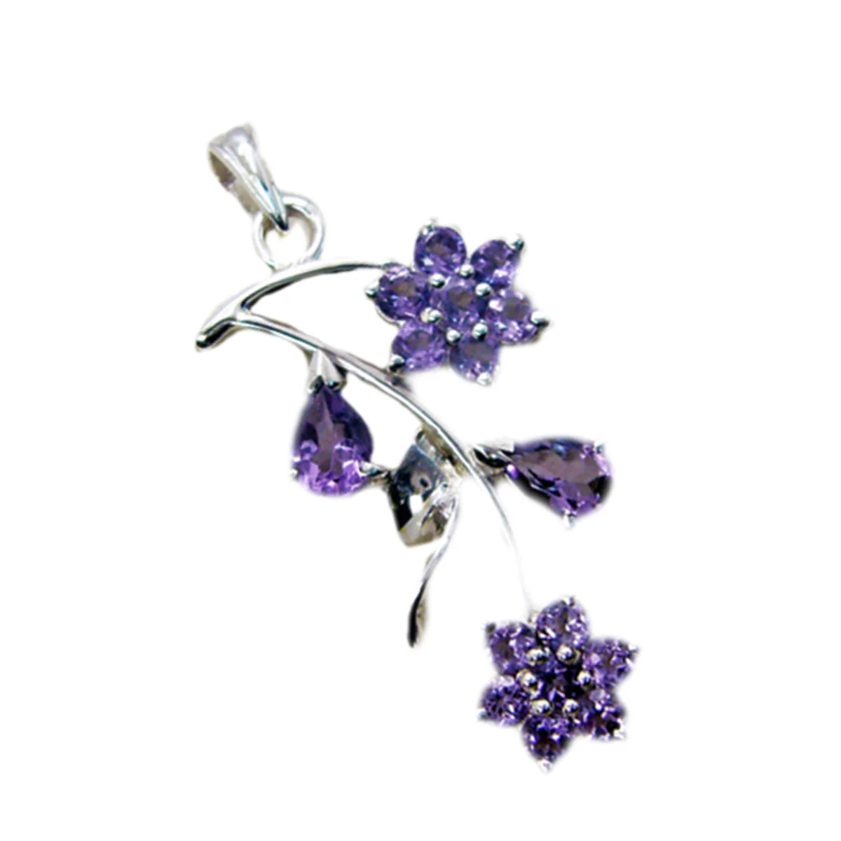 Amethyst Essential Russian 925 Silver multiple Claire Cocktail Purple Pendant Jewelry
