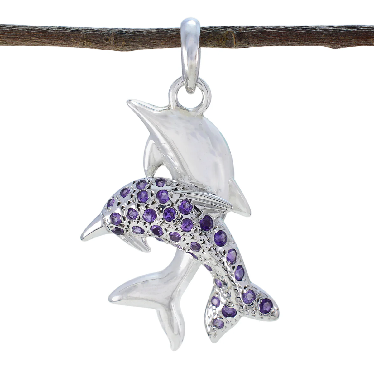 Amethyst Eye-catching Middle Eastern Sterling Silver multiple Yasmine Engagement Purple Pendant Jewellery