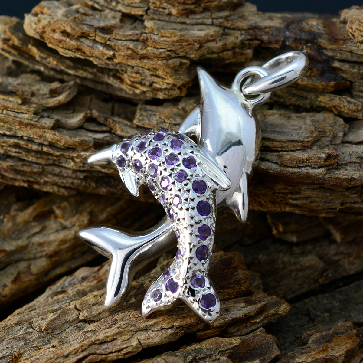 Amethyst Eye-catching Middle Eastern Sterling Silver multiple Yasmine Engagement Purple Pendant Jewellery - Image 3