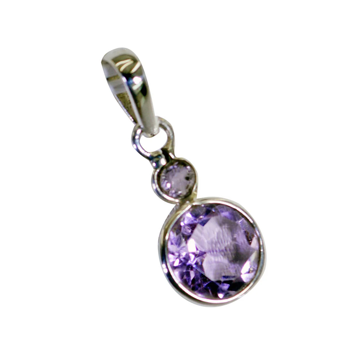 Amethyst Featherlight American 92.5 Silver Toi et Moi Camilla propsel Purple Pendant Jewellery - Image 2