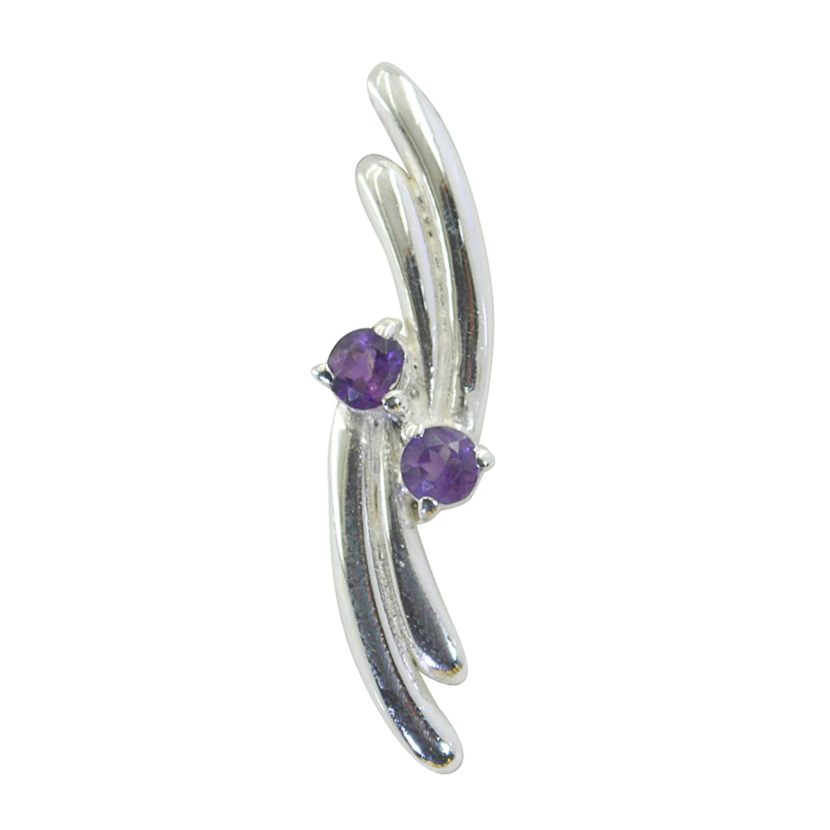 Amethyst Featherlight Mexican 92.5 Silver Toi et Moi Ella Glamorous Purple Pendant Jewellery - Image 2